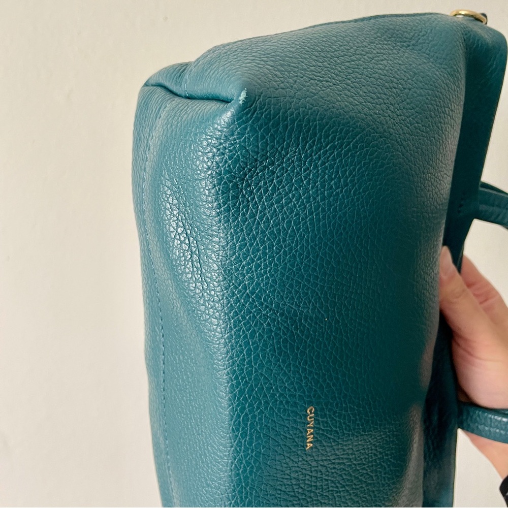 Cuyana Mini Easy Zipper Tote in Deep Ocean/Jade - Picture 4 of 10